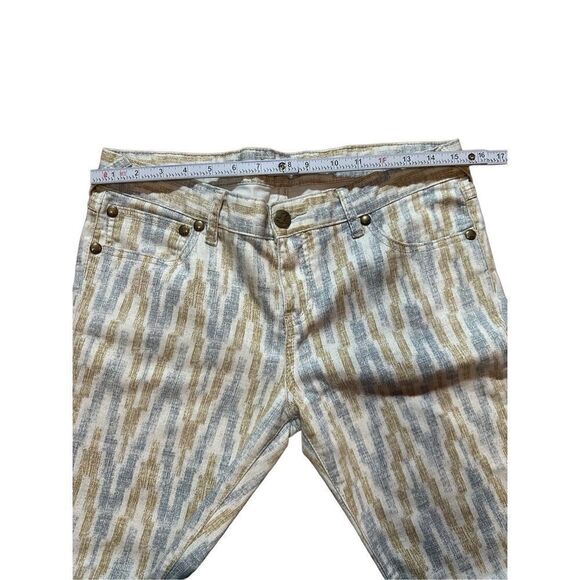 Free People Ankle Pant Jean Ikat Print Cropped Skinny Women’s Sz 29 - Picture 8 of 12